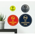 thumbnail image 5 of Circle No Handshake Zone Sign (Yellow / Black) - Medium 6", 5 of 5