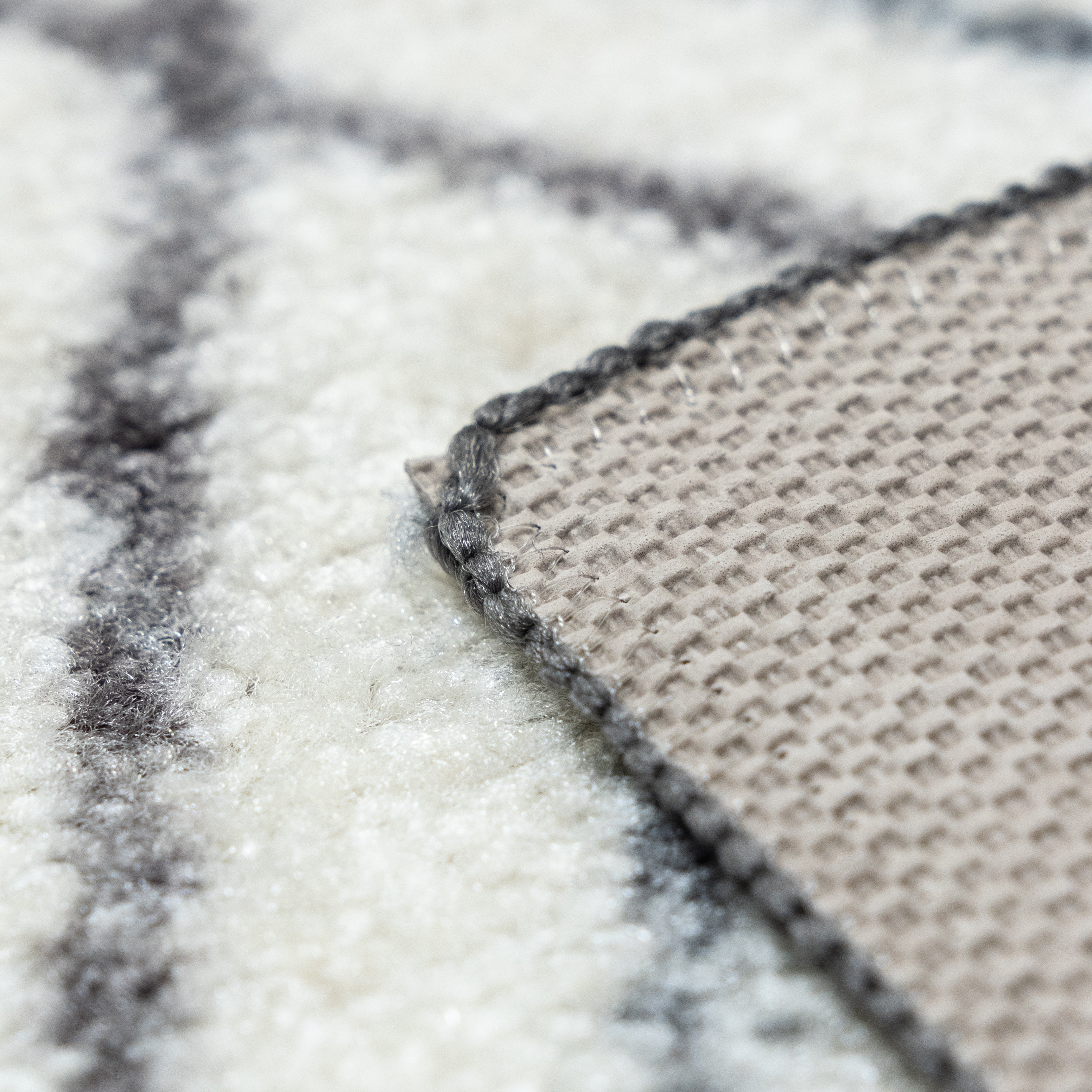 Maples Rugs Distressed Bohemian Diamond Ivory/Gray Indoor Accent Rug, 1'8" x 2'10"