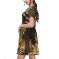 thumbnail image 2 of Disketp Dinosaur Bald Eagle para Vestido de Manga Corta para Mujeres, Vestidos de Verano para Mujeres, Casual y Holgado para la Playa, 2 of 6