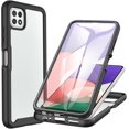 thumbnail image 1 of Shiyou - pour Samsung Galaxy A22 5G Étui, Étui Antichoc avec Protecteur d'Écran Intégré, Protection Robuste Intégrale Pare-Chocs 360° Clair pour Samsung Galaxy A22 5G - Noir, 1 of 4