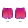 thumbnail image 5 of Picia Light Purple Glitter Pattern Women's 2 in 1 Athletic Running Shorts High Waisted Workout Casual Gym Sweat Shorts with Comfy Liner Zipper Pockets-Small, 5 of 9