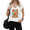 2-White, variant on UNISHE Women's Find Joy Graphic V-Neck Short Sleeve T-Shirt White Dandelion Butterfly Aesthetic Top