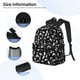 thumbnail image 3 of Disketp Black White Leaves Mochila Ligera Clásica con Múltiples Bolsillos, Mochila Casual para Hombre y Mujer, Ideal para Escuela, Trabajo y Viajes, 3 of 6