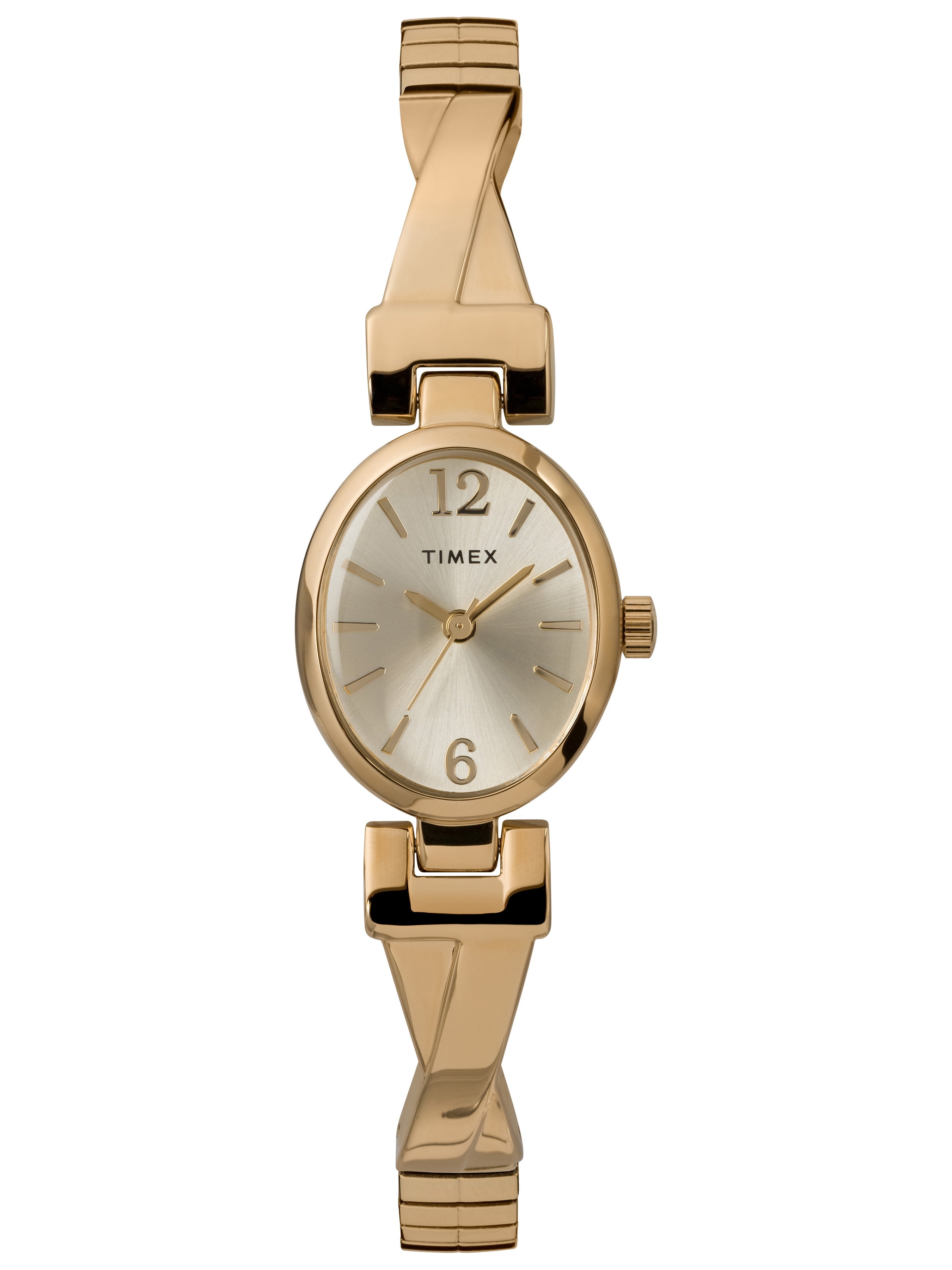Timex Women's Fashion Stretch Bangle 21mm GoldTone Watch, Expansion