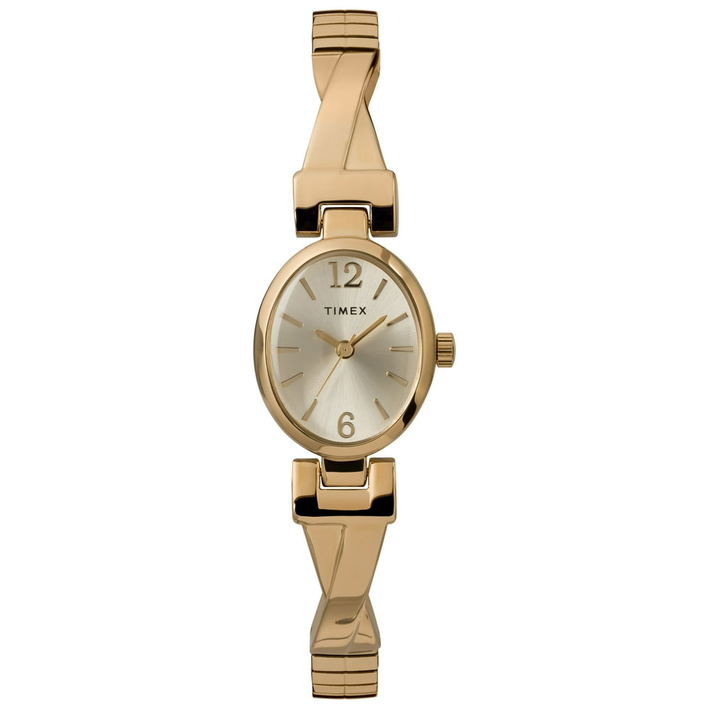 Timex Timex Women's Fashion Stretch Bangle 21mm GoldTone Watch