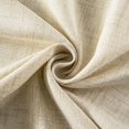 thumbnail image 2 of DriftAway Pom Pom Linen Textured Solid Semi Sheer Airy Energy Efficient Privacy Elegant Window Curtain Rod Pocket 2 Panels, 52" x 84", Beige, 2 of 7