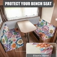 thumbnail image 2 of Yuyamidu Boho Flowers RV Dinette Cushion Covers Universal Camper Accessories RV Strech Sofa Seat Slipcovers 2 Pack Include 1 Bench Cover 1 Backrest Cover Camper Must Have, 2 of 7