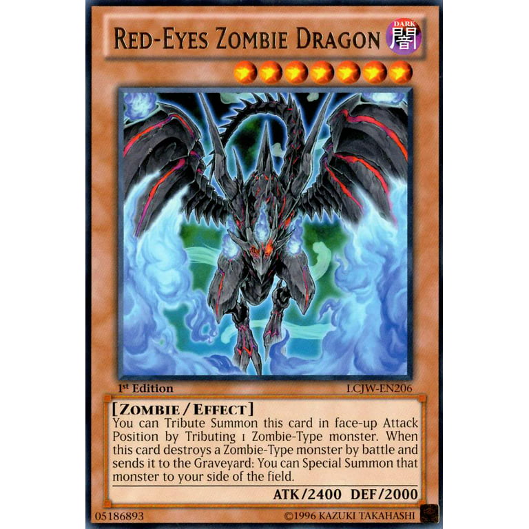 romersk Sløset Venlighed Red-Eyes Zombie Dragon - LCJW-EN206 - Rare - 1st Edition - Walmart.com