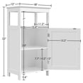 thumbnail image 3 of Bathroom Floor Cabinet, 4 Tier Free Standing Organizer, Adjustable Shelf, Narrow Storage, White - 18 x 12 x 33 Inches, 3 of 9
