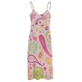 thumbnail image 5 of Pink Paisley Floral Pattern Bright Cheerful Design Fine Art Sleeveless Dress Summer Dress Woman 2025, 5 of 7