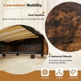 thumbnail image 5 of GVN Cot Size Murphy Bed Space Saving Wall Bed with Foldable Design Lockable Wheels Sturdy Frame for Guest Room Home Office Small Space Bedroom Furniture, Rustic Brown, 5 of 5