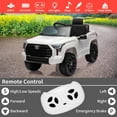 thumbnail image 3 of NEILA Toyota Licensed 12V Kids Ride on Truck Car Battery Powered Electric Fun Toys with Remote Control, Spring Suspension, 3 Speeds, LED Lights, Ride on Toy for 3-8 Years Boys & Girls (White), 3 of 7