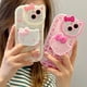 thumbnail image 2 of Fundas de teléfono originales con soporte de Hello Kitty para iPhone, 15, 14, 11, 13, 12 Pro Max, XR, XS, 7, 8 Plus, funda a prueba de golpes, Y2K, funda de dibujos animados Sanrio, 2 of 5