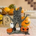 thumbnail image 5 of Resin Pumpkin Ghost Tree Stump Figurines Halloween Tabletop Centerpiece Set, 5 of 6