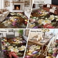 thumbnail image 5 of 5'x7' Area Rugs for Living Room Bedroom, Easter Washable Rug Carpet Runner Indoor Outdoor, Spring Watercolor Eggs Flowers Leaf Plant Non Slip Floor Mats Area Rug for Kitchen, Nursery, 5 of 8