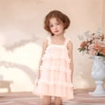 thumbnail image 2 of Gunia Flower Toddler Girl Dresses For Wedding Sleeveless Fairy Dress Formal Light Pink Dress For Girls 18M-7Y, 2 of 5