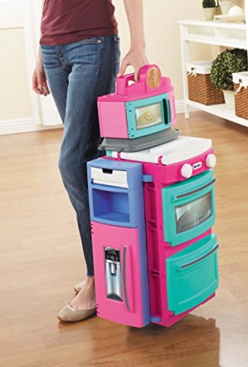 little tikes cook n store kitchen pink