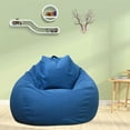 thumbnail image 2 of AUQ Bean Bag Cover,Clean-Friendly Form Bean Bag for Stuffed Animals Storage,Parallel Stitching Bean Bag Chair Cover,Beige2, 2 of 4