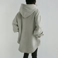 thumbnail image 5 of ZANZEA Women Autumn Hooded Collar Long Sleeve Solid Color Hoodies, 5 of 5
