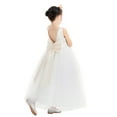 thumbnail image 4 of Ekidsbridal Girl Pageant Flower Girl Dress - V-Neck Satin with Elegant Pre-tied Bow 522-A (Size: 2-12), 4 of 6