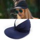 thumbnail image 4 of Sombrero para el sol para mujer, gorro de playa con protección UV, transpirable, de nailon, a la moda, para actividades al aire libre, vacaciones, azul marino, 4 of 5