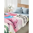 thumbnail image 4 of Summer Pink Flamingo King Size Flat Sheet, Wrinkleproof & Fadeproof Cooling Flat Bed Sheet Only, Beach Tropical Palm Leaves Breathable Soft Bedding Top Sheets 105 x 98 Inches, 4 of 8