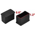 thumbnail image 2 of EverDirect Rectangle Shaped Furniture Rubber feet Pads Table Chair Leg Foot End Caps Covers Protectors Black, 15x30mm, Pack of 8, 2 of 2