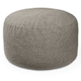 thumbnail image 2 of Jaxx Saxx Shearling Faux-Lamb 4 Ft Large Round Bean Bag, Smoke, 2 of 4