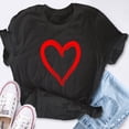 thumbnail image 4 of EcoLoom Red Heart Cool Love Heart Graphic Valentines Day Short Sleeve Unisex T Shirt, 4 of 6