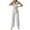 White, variant on Women's 2 Piece Outfits Vest Waistcoat with Bowknot Trousers Matching Clothes Trendy 2025 Summer Dressy Office Sets