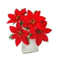 thumbnail image 2 of Luoshdecor Christmas Decorations Artificial Poinsettia Bouquet,Indoor & Outdoor Decor for Home Porch Garden,Ideal Gift for Women, 2 of 8