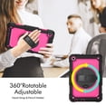 thumbnail image 2 of Case for Lenovo Tab M10 3rd Gen 10.1 inch 2022 with Screen Protector, 360 Degree Rotating Kickstand Hand Strap Heavy Duty Shockproof Cover with Shoulder Strap, Rose PC, 2 of 7
