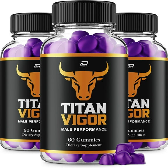 Titan Vigor Gummies for Men – TitanVigor Gummy Natural Blend Reviews, 3 Pack, 180 Gummies