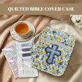 thumbnail image 3 of ZUXONGSY Floral Cross Print Quilted Bible Cover for Women Girls Large Bible Carrying Case with Handles Durable Christian Study Supplies Gifts, 3 of 7