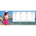 thumbnail image 3 of Womens Swim Shorts High Waisted Pleated Drawstring Sports Bottoms with Two Side Pockets, 3 of 6