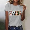 thumbnail image 2 of Women's 2026 USA Canada Mexico Soccer Graphic Tee Short Sleeve Crew Neck T-Shirt Sportswear Casual Fan Top For Match Day Celebrations, 2 of 5