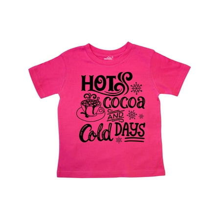 

Inktastic Christmas Hot Cocoa and Cold Days with Snowflakes Gift Toddler Boy or Toddler Girl T-Shirt