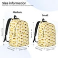 thumbnail image 3 of Honeii Cute Yellow Duck Print Canvas College Laptop Backpack, Durable Rucksack Travel Notebook Bag School Backpack Book Bag for Men Women-Small, 3 of 7