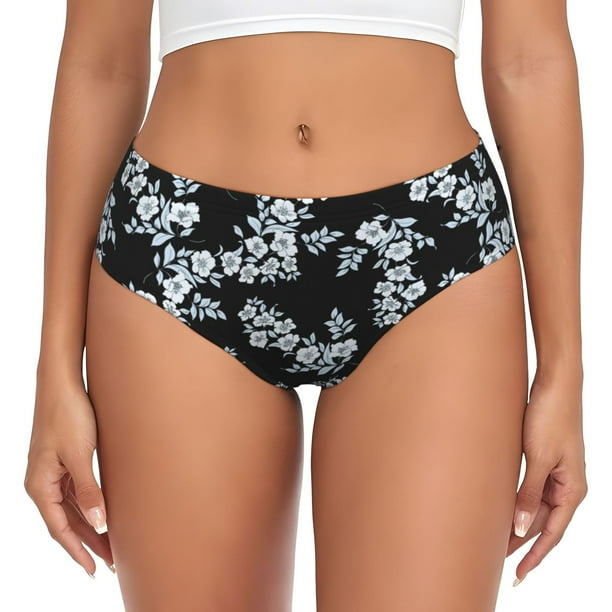 Fotbe Flower Calzones Estampados para Mujer – Ropa Interior de Algodón, Cómoda, Suave y Elástica-Small