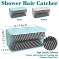 thumbnail image 3 of 1/2/3PCS Silicone Shower Hair Catcher Wall Mounted Hair Stopper Hair Collector For Sink Bathtub Bathroom Accessories Reusable, 3 of 5