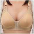 thumbnail image 5 of Sakmal Bralette Womens Bras Everyday Front Closure Wireless Back Smoothing Beige Womens Bras L, 5 of 5
