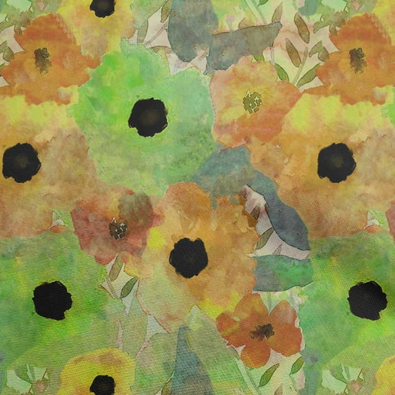 oneOone Rayon Pear Green Fabric Abstract Floral Fabric For Sewing Printed Craft Fabric By The Yard 56 Inch Wide-1ra