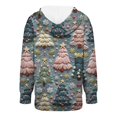 thumbnail image 4 of Chandails d'Automne et d'Hiver Grande Taille pour Femmes Chandail à Capuchon à Manches Longues à Col Rond Décontracté et à la Mode avec Imprimé de Noël pour Femmes Chandails à Capuchon Amusants Rose TTTG, 4 of 5