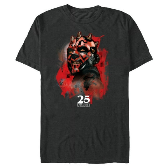 Star Wars Episode I 25th Anniversary Darth Maul Sith Rage- Short Sleeve Blended T-Shirt for Adults - Customized-Dark Heather