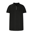 thumbnail image 4 of Oalirro Men's Waffle Knit Short Sleeve Casual Quarter Zip T Shirts, 4 of 6
