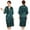 Dark Green, variant on LYMAYTER Women Silky Robes for M-3XL Satin Mid-length Bathrobes Fashion Solid Color Nightgowns Soft Summer Loungewear