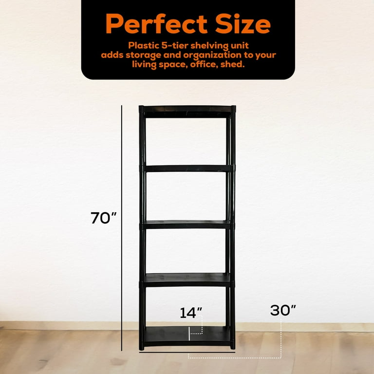 JSB 5 Ter Metal Bookshelf Bathroom Storage Standng Shelf Unt Ktchen
