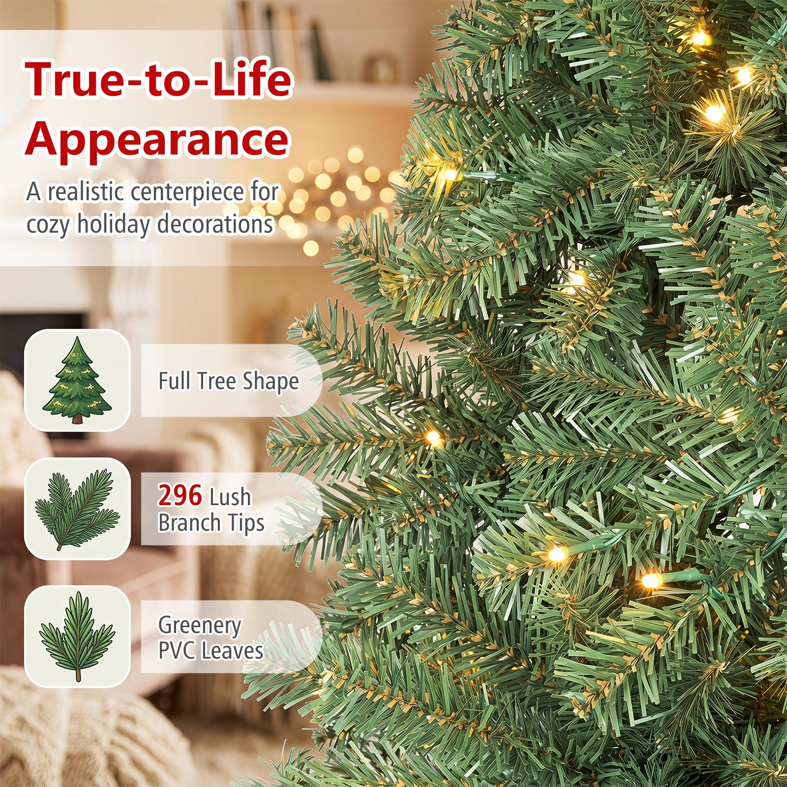 Costway 4' Pre-Lit Artificial Christmas Tree 100 LED photo 6
