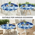 thumbnail image 7 of Colorful Tie Dye Pattern Round Fitted Tablecloth with Elastic Edge,Dining Table Cover Waterproof,Outdoor Round Tablecloth for Camping,Dining,Indoor and Outdoor, 7 of 7