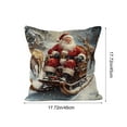 thumbnail image 3 of Christmas Pillow Cover 18x18in – Holiday Linen Throw Pillow Case for Sofa, Bed, Home Décor, Washable Polyester Cushion Cover, Festive Gift, 3 of 5